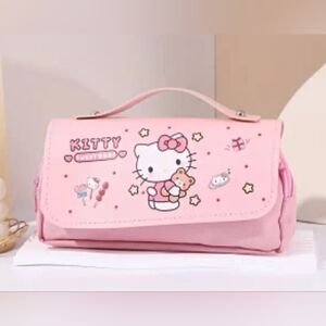 A Sanrio@ Hello Kitty theme organize pencils, pens, markers, learning supplies.